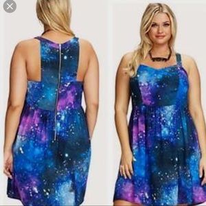 Forever 21 galaxy print dress